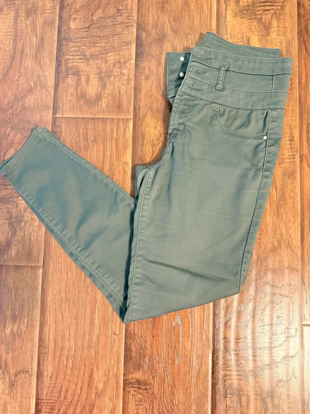 refuge Olive Green Skinny Ponte Pants